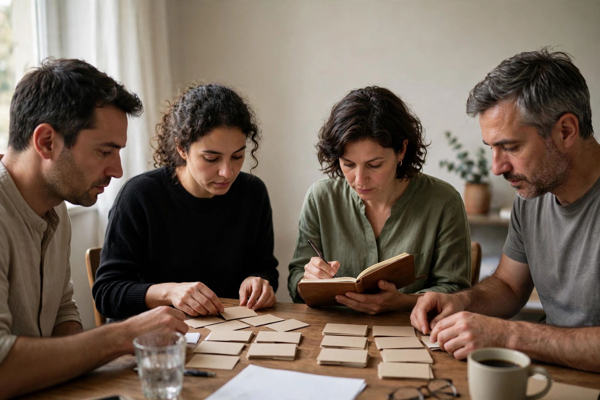 Lideranças e PMO definem responsáveis e próximos passos após uma discussão estratégica.