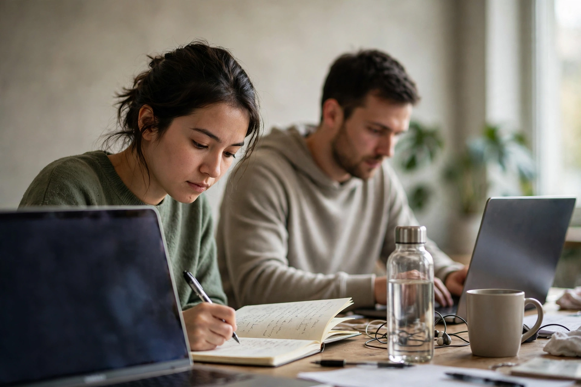 Desenvolvedora e colega testam uma integração de IA e registram falhas da aplicação.
